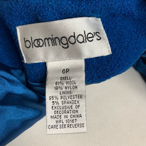 Bloomingdales cropped wool single button blazer - Picture 2 of 8